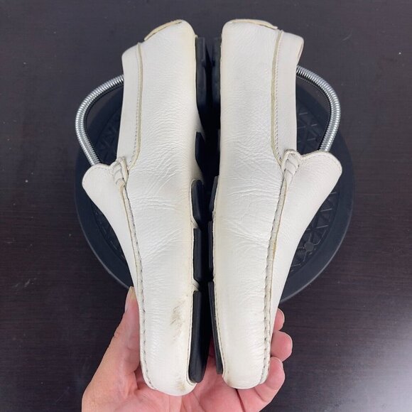 To Boot New York Penny Driving Moc Loafers Shoes White Leather Mens Size 9.5 - Picture 7 of 11